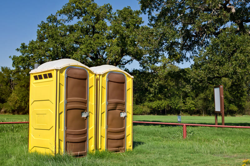 porta potty at campsite